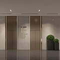 Modern Restaurant Interior With Reception Desk Chandelier Plants And Seating Area