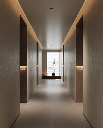 The New Chinese Art of Hotel Corridor Entrance 3d model