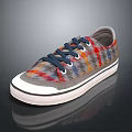 Casual Plaid Pattern Canvas Shoes With Multicolor Design And Comfortable Fit For Everyday Use