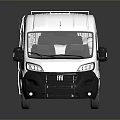 minibus minivan driverless bus school bus van box car 3d model