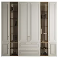Sleek Modern White Wardrobe Interior With Glass Doors Drawers And Shelves