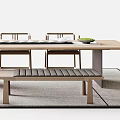 New Chinese Tea Table and Chair Combination 3d model