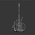 Metal Medical Assistive Devices Including IV Stand Wheelchair And Crutches