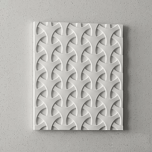 Modern wall decoration background wall panel snowflake gypsum board 3d model