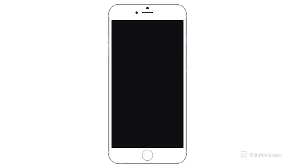 Sleek Modern Smartphone Front View With Black Screen White Frame And Round Home Button 3d model 