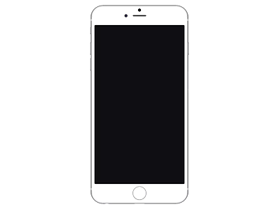 Sleek Modern Smartphone Front View With Black Screen White Frame And Round Home Button 3d model