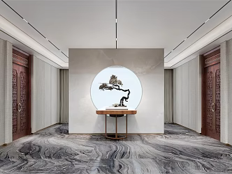 Chinese porch atrium 3d model