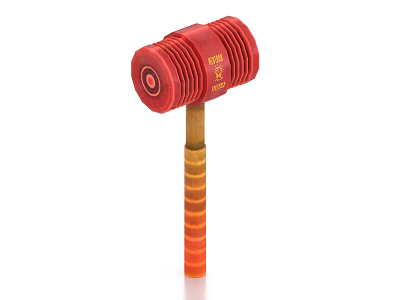 rubber hammer toy hammer 3d model