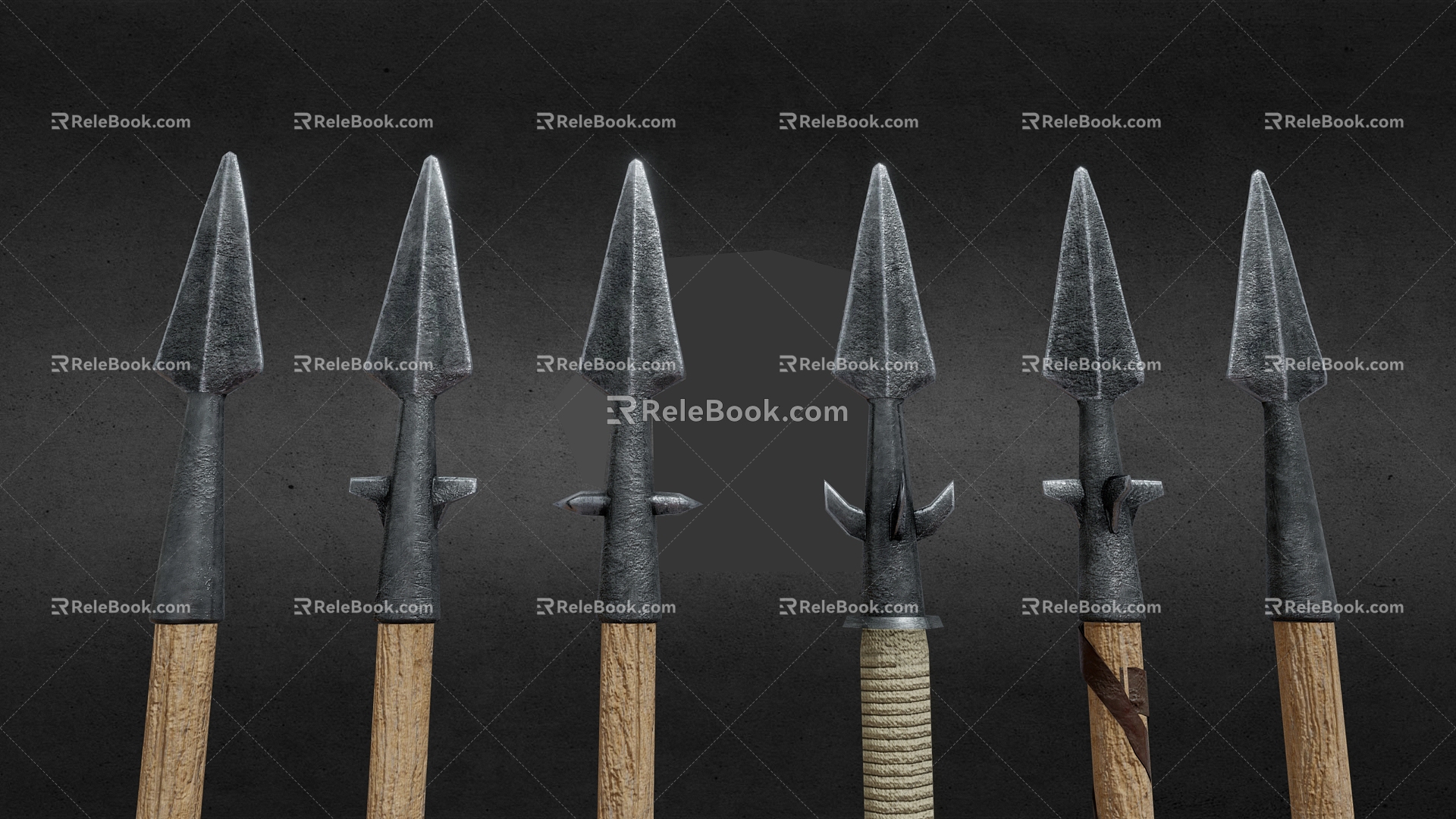 Spear Spear Low Poly Spear bayonet long knife concealed weapon 3d model