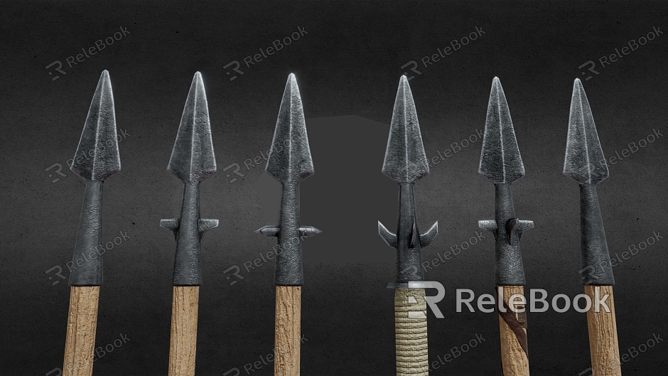 Spear Spear Low Poly Spear bayonet long knife concealed weapon model