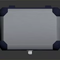 Shiny Silver Metallic Treasure Chest With Decorative Corners Lock And Smooth Reflective Surface