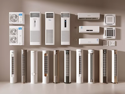 Vertical air conditioner wall-mounted air conditioner 3d model