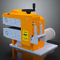 Orange White Industrial Mechanical Equipment With Motor Control Panel And Stable Base 3d model