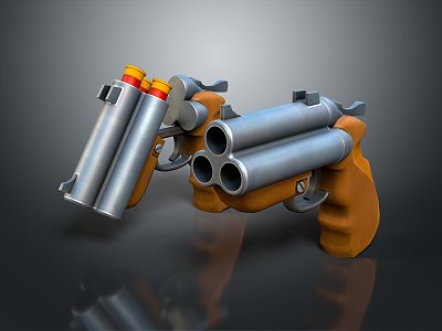 Signal gun starting gun signal flare pistol semi-automatic pistol automatic pistol modern weapon hot weapon 3d model