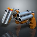 Signal gun starting gun signal flare pistol semi-automatic pistol automatic pistol modern weapon hot weapon 3d model