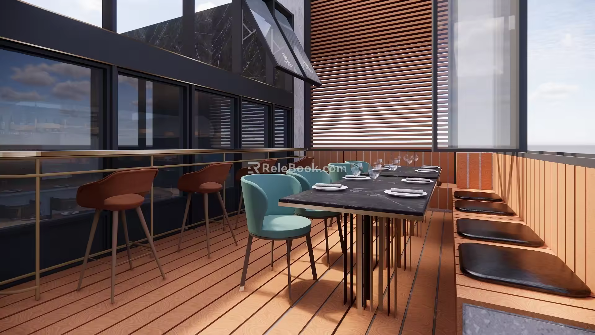 Modern Bar Table 3d model