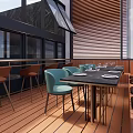 Modern Bar Table 3d model