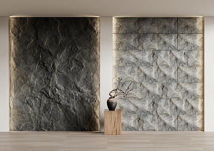 rubble stone background wall stone wall stone wall 3d model