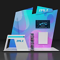 ZMLZ Modern Display Shelves With Digital Screen And Layered Exhibition Area