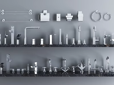 Different Types of Modern Faucets for Kitchen and Bathroom Home Use 3d model
