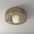 Elegant Golden Textured Ceiling Light With White Center And Modern Design