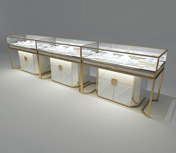 Jewelry Counter Jewelry Cabinet Jewelry Display Cabinet 3d model