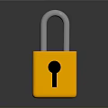Durable Yellow Household Padlock With Silver Shackle And Keyhole Design