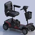 Electric Mobility Scooter Medical Device with Comfortable Seat and Front Basket for Elderly
