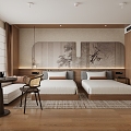 New Chinese Hotel Rooms 3d model