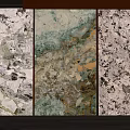 Modern transparent marble background wall 3d model