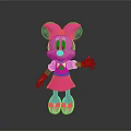 Minnie Mouse Doll With Pink Dress Black Ears Pink Bow White Gloves And Pink Shoes