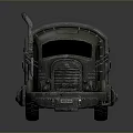 Detailed Green Military Tank Model with Turret Tracks on Gray Background