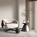 Modern single sofa 3d model