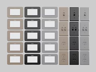 Modern switch socket 3d model