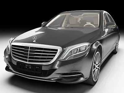Sleek Black Mercedes Sedan Exterior Design With Chrome Grille And Alloy Wheels 3d model Sleek Black Mercedes Sedan Exterior Design With Chrome Grille And Alloy Wheels 3d model