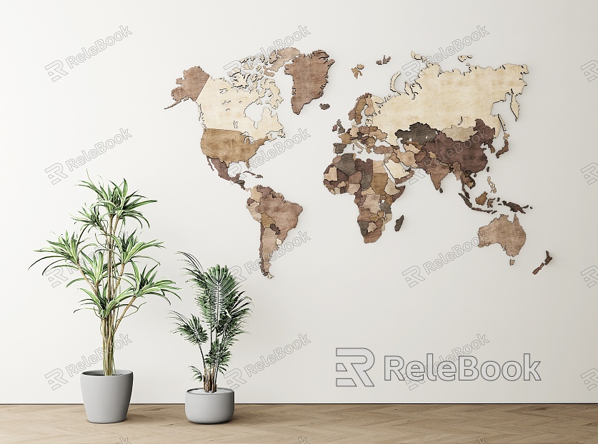 Wall Decoration Hanging Ornament Map model