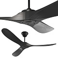 Nordic Wooden Ceiling Fan 3d model