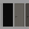 Hinged Doors With Various Colors And Modern Panel Designs For Home Interior 3d model