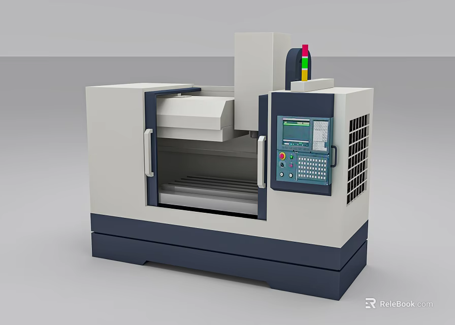 Industrial CNC Machine Tool With Digital Control Panel And Precision Machining Functions 3d model 