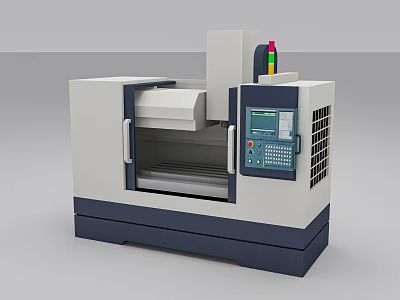 Industrial CNC Machine Tool With Digital Control Panel And Precision Machining Functions 3d model