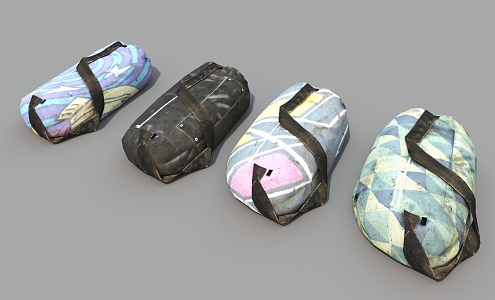 Bags, old bags, cloth bags 3d model