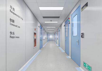 Modern Aisle Laboratory Aisle 3d model