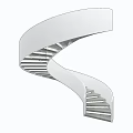 Modern White Spiral Staircase Interior Design With Sleek Structure And Minimalist Style