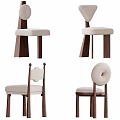 Modern Dining Chairs With Wooden Legs Upholstered Seats And Various Backrest Shapes