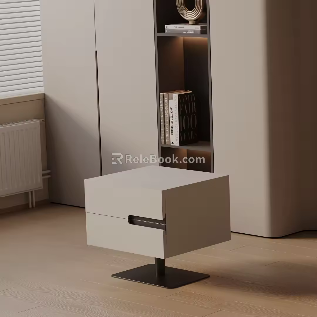Modern bedside table 3d model