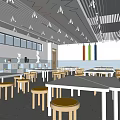 Modern Classroom Art Classroom 3d model