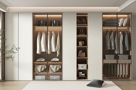 Modern Wardrobe Home Wardrobe 3d model