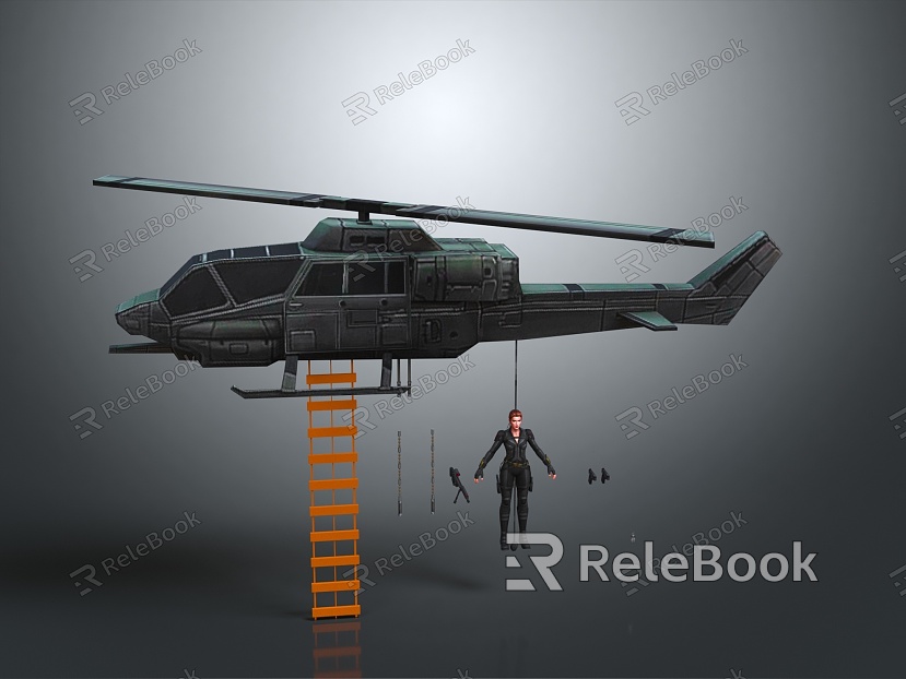 Modern Helicopter Gunship Helicopter Aircraft Gunship Combat Helicopter model