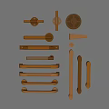 Light Luxury Door Handle Hardware Handle Cabinet Handle 3d model