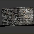 Natural Stone Decorative Structure With Various Sized Stones And Mortar Texture